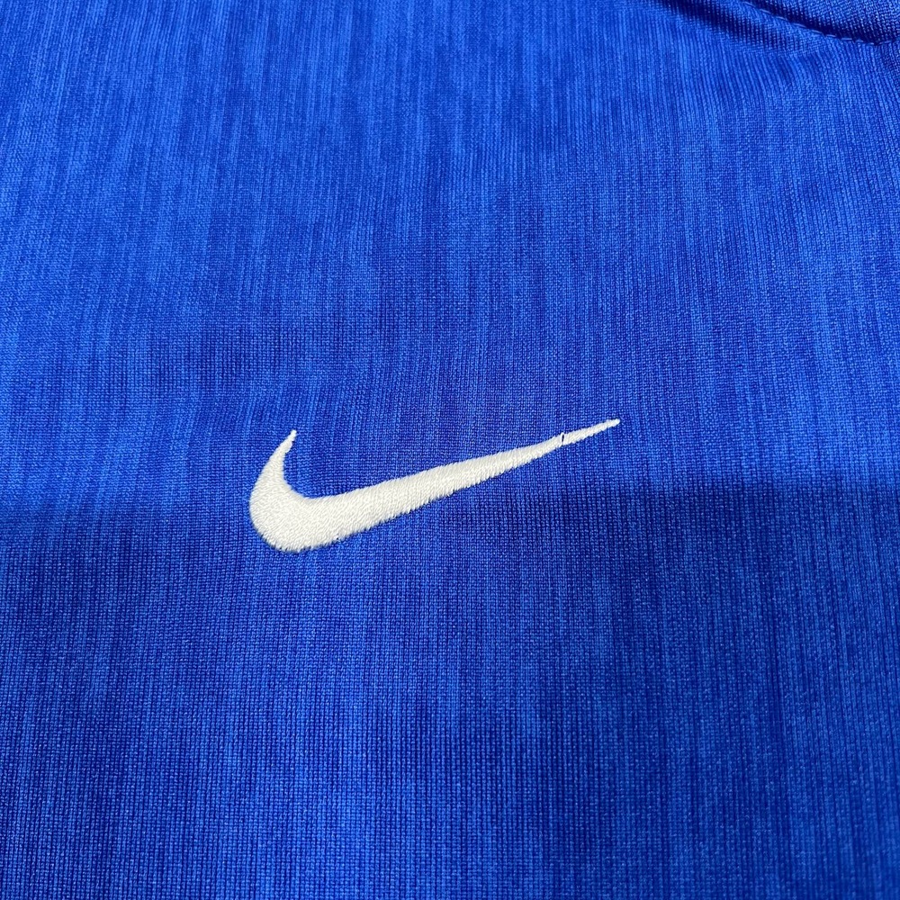 Nike Medium Heather Blue Dri-Fit Long Sleeve Lightweight Quarter Zip Workout - Picture 4 of 6